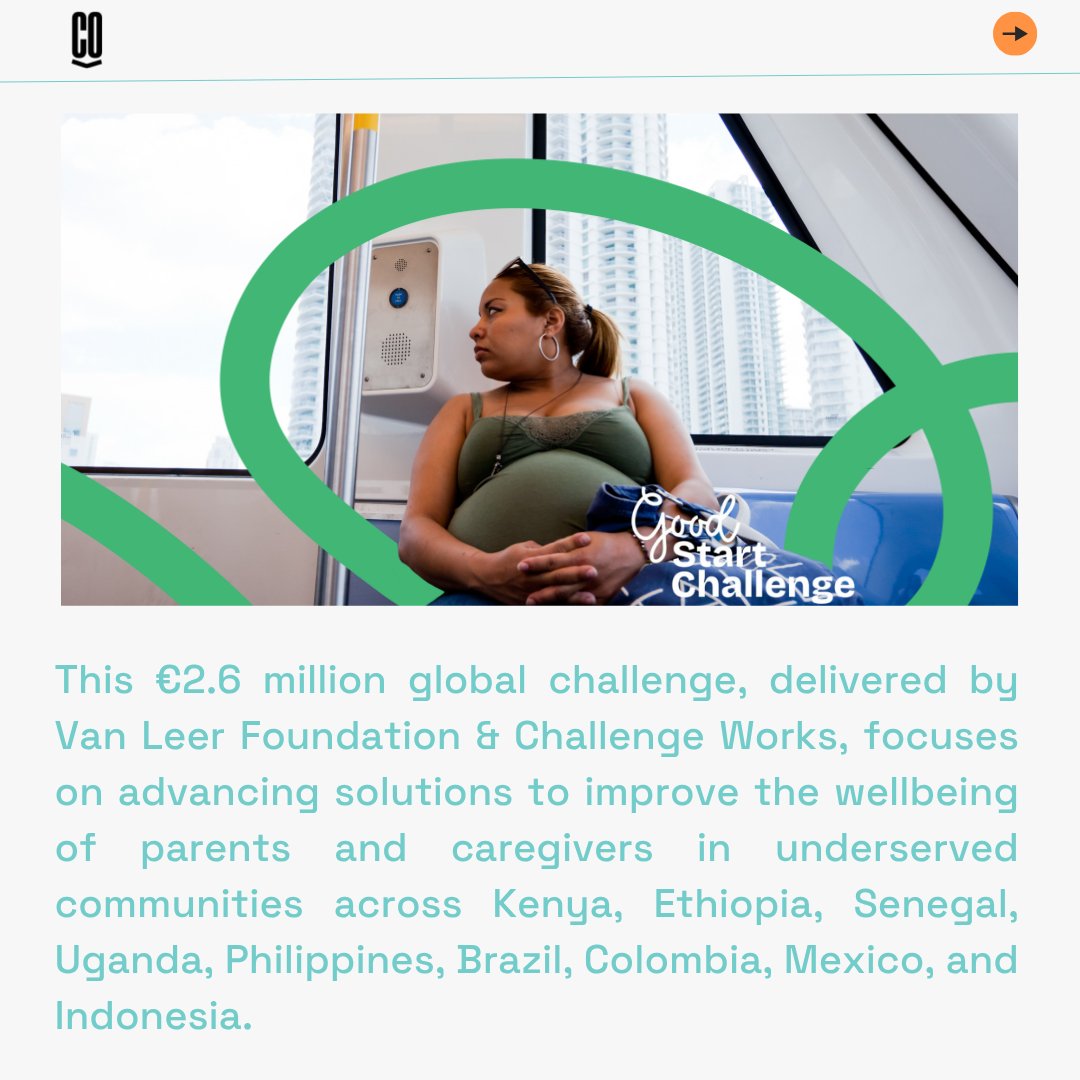 WeAreCohere_Org's tweet image. The #GoodStartChallenge is a €2.6M global challenge led by @vanleerfdn & @Challenge_Works to advance innovative solutions that improve parent & caregiver wellbeing across the globe. Up to €200k in funding available for the best ideas. Find out more at bit.ly/3G9Q30P…