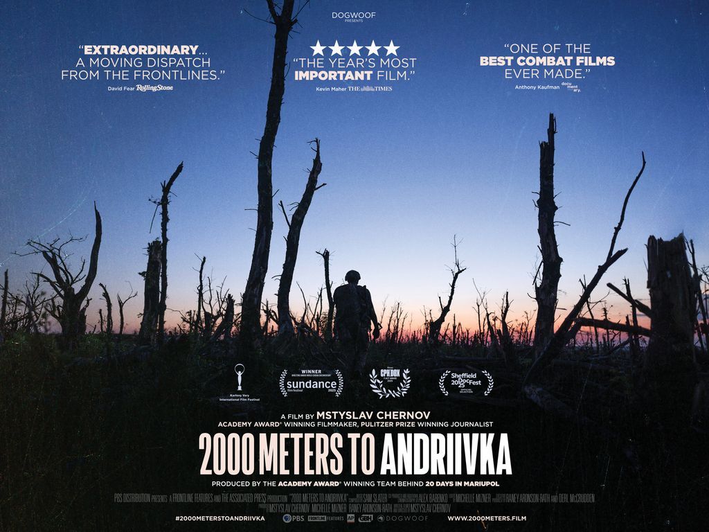 rorypecktrust's tweet image. From the Oscar®-winning director behind 20 Days in Mariupol, 2000 METERS TO ANDRIIVKA is a haunting and visceral real-time look at the Ukraine frontline.
In cinemas (UK&Ireland) from 1st August. Book tickets: 2000meters.film
@mstyslavchernov & Alex Babenko 👏 👏…