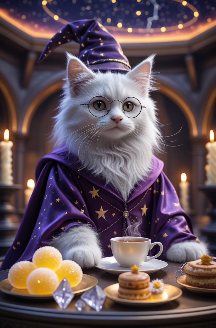 InsightBIoom's tweet photo. Wisdom, whiskers, and a cup of tea.
This is not just any cat — this is Dumblepaw.
Knows every spell.
Still refuses to share his biscuits.
#HarryPotter #Dumbledore #Hogwarts #CatLife #FantasyVibes #WizardCat #CozyMagic #HogwartsAesthetic #Cats #MagicMood https://t.co/tgTaQ1tycK