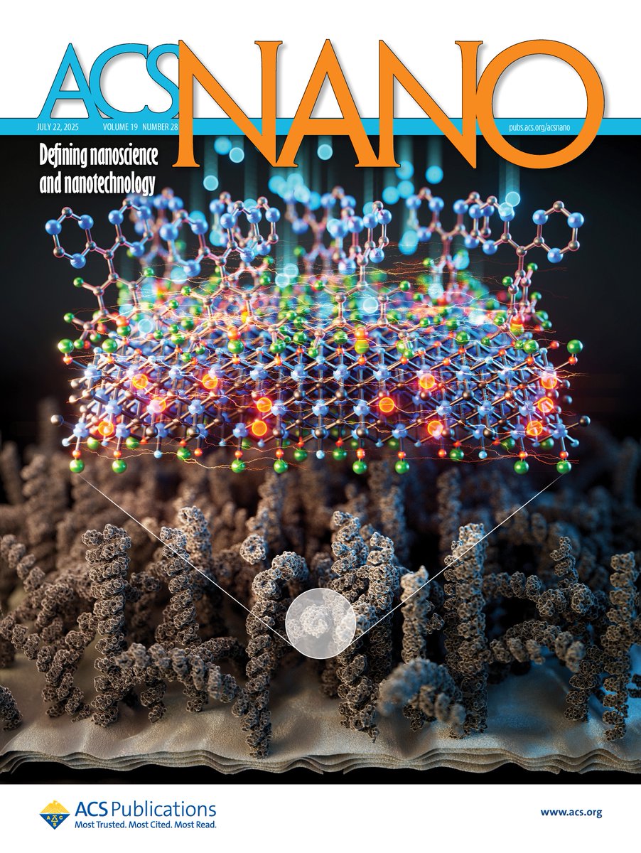 Our work, "Molecular Engineering of MXene-Covalent-Triazine Framework Interfaces for Electrochemical Actuators," with Prof. Ilkwon Oh’s group, is on the cover of <a href="/acsnano/">ACS Nano</a>: pubs.acs.org/toc/ancac3/19/…