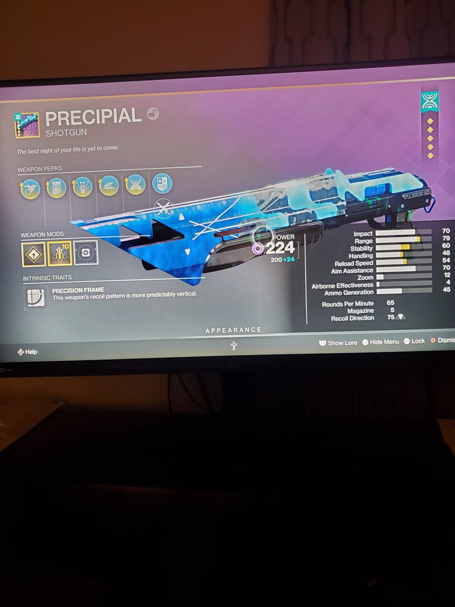 ChasingCrypto91's tweet photo. @Destiny2Team Do we know why the Tier 5 shotgun you receive for beating Mythic campaign only gives single perks instead of 3? The Mythic missions are quite challenging and it's a pretty big let down to go through all that for basically the same weapon quality as Tier 2/3. https://t.co/h4M0sRxmXh