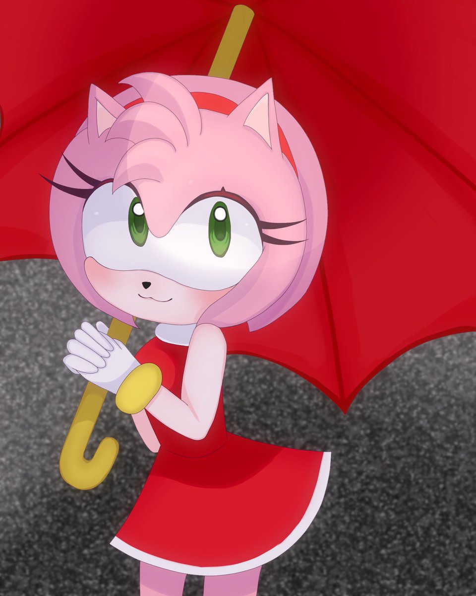 雨も案外悪くないね︎☂️⋆. 𐙚 ˚

 #ソニかつ   #amyrose 
#SonicTheHedgehog  #sonic