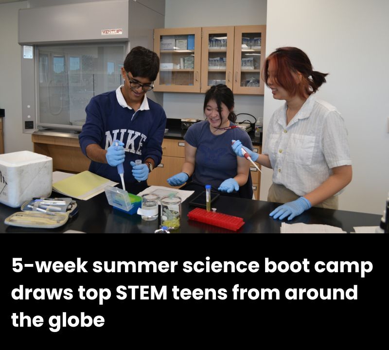 The74's tweet image. High school juniors from around the world live in college dorms, research real-world problems for 60 hours a week and meet peers who are just as smart as they are — or smarter — in a summer STEM camp based at 14 U.S. universities. @LaurenWReports reports buff.ly/yFrqyuH