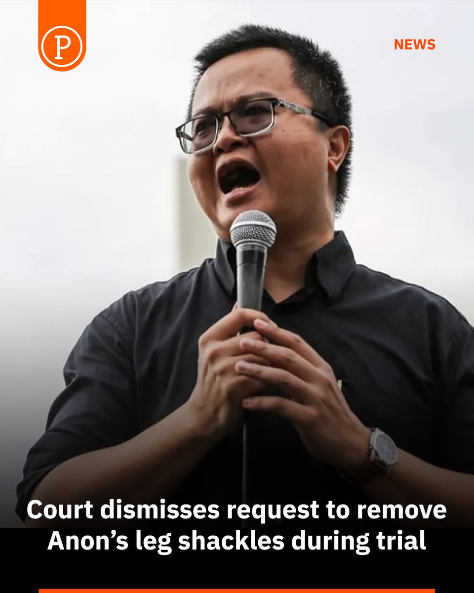 Prachatai English (@prachatai_en) on Twitter photo The Criminal Court has dismissed a petition requesting an inquiry to end inhumane treatment of human rights lawyer Anon Nampa regarding the use of leg shackles during his royal defamation trial, citing that the practice was lawful.
Link in reply. The Criminal Court has dismissed a petition requesting an inquiry to end inhumane treatment of human rights lawyer Anon Nampa regarding the use of leg shackles during his royal defamation trial, citing that the practice was lawful.
Link in reply.