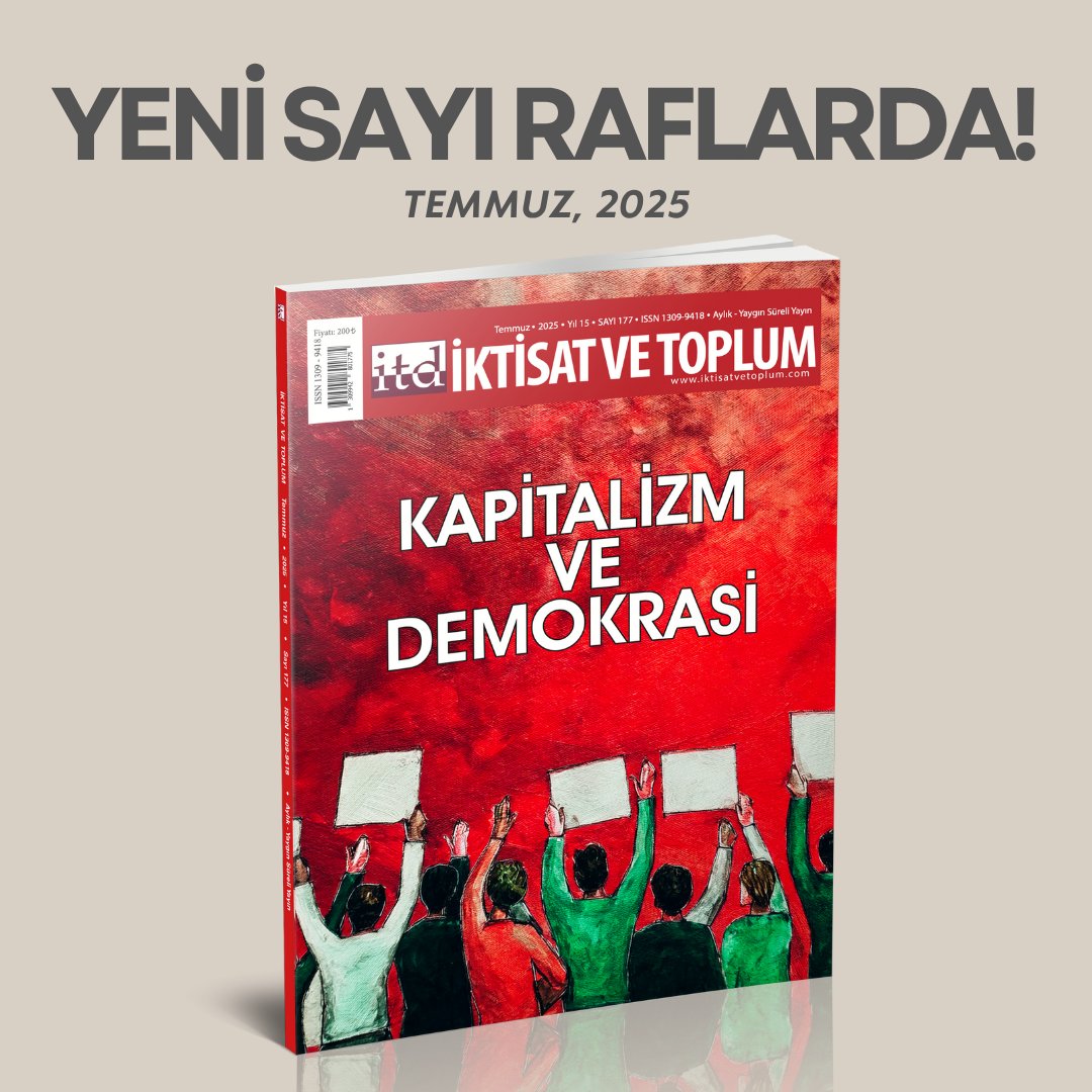 İktisat ve Toplum (@iktisatoplum) on Twitter photo 📢 İktisat ve Toplum Dergisi'nin 177. sayısı raflarda!
İncelemek için:
iktisatvetoplum.com/iktisat-ve-top…
<a href="/rfbarb/">R.Funda Barbaros</a> <a href="/ercaeren/">Ercan Eren</a> <a href="/yasartaskinkoc/">yaşar taşkın koç</a> <a href="/DocGulcin/">Doç. Dr. Gülçin Elif YÜCEL</a> 📢 İktisat ve Toplum Dergisi'nin 177. sayısı raflarda!
İncelemek için:
iktisatvetoplum.com/iktisat-ve-top…
<a href="/rfbarb/">R.Funda Barbaros</a> <a href="/ercaeren/">Ercan Eren</a> <a href="/yasartaskinkoc/">yaşar taşkın koç</a> <a href="/DocGulcin/">Doç. Dr. Gülçin Elif YÜCEL</a>