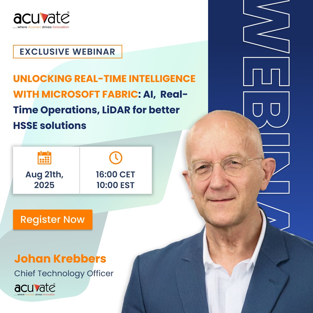 oin us for a live 45-minute webinar on August 21 to explore how Microsoft Fabric is driving real-time intelligence across AI, IoT, and Digital Twin ecosystems.

🔗 Reserve your seat: hubs.li/Q03y9z2t0

#MicrosoftFabric #RealTimeIntelligence #EdgeAI #DigitalTwins #AI #IoT