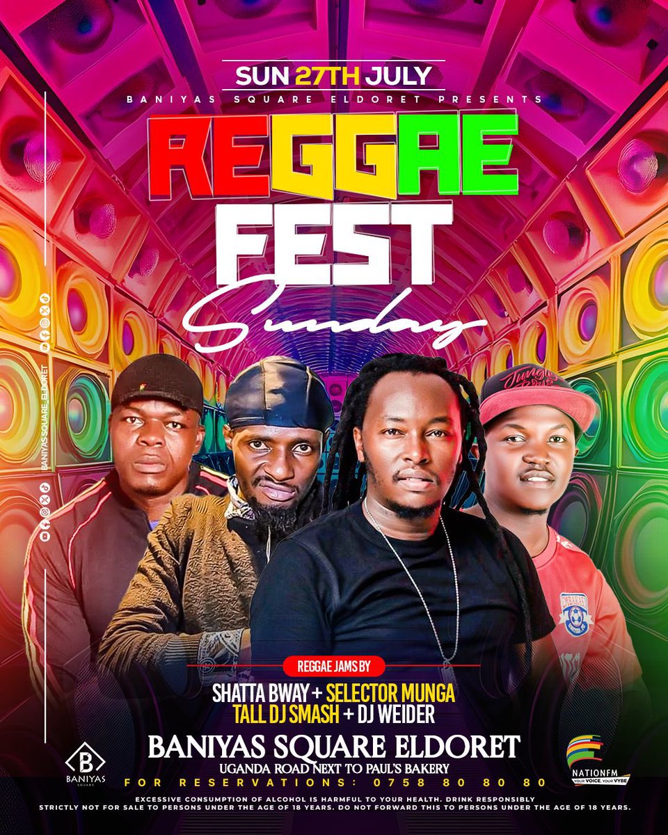 talldjsmash's tweet image. Eldoret ‼️I got a legit plot this Sunday at baniyassquare_eldoret 🔥crazy line up‼️exquisite dishes ‼️mad vybz and off cause you, it’s going to be a night to remember 💯