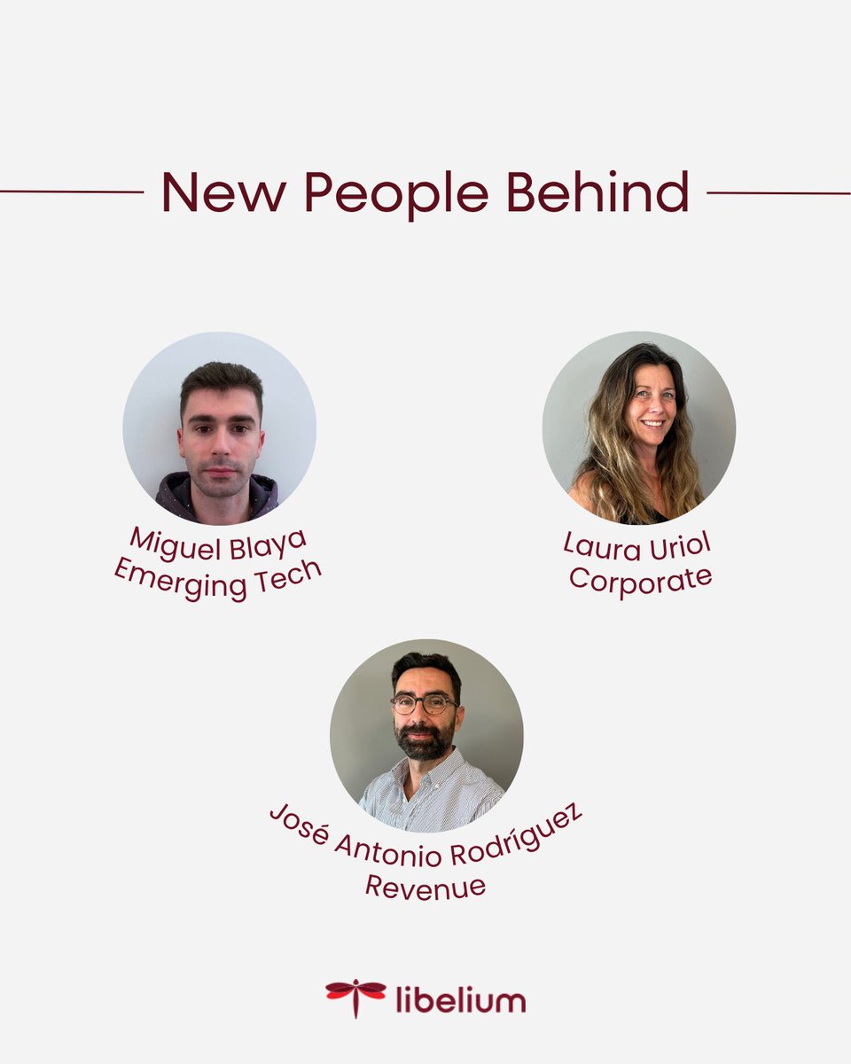 📢 New additions on the #LibeliumTeam

Miguel, Laura and José Antonio join our Emerging Tech, Corporate and Revenue teams 💻

🌐 From metaverses to financial clarity and people-centered strategies, they’re here to help us grow with purpose.

Welcome aboard!🚀