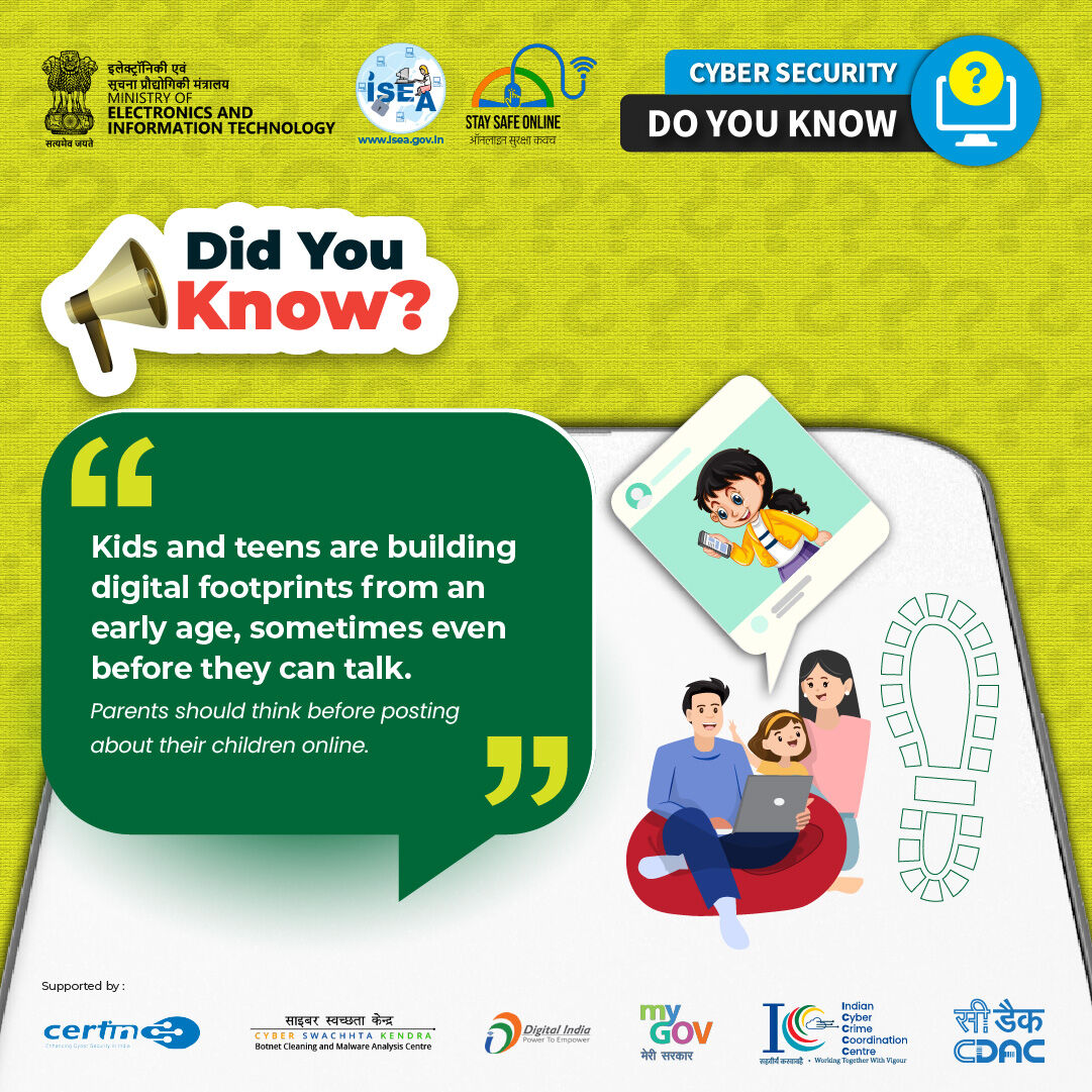 Information Security Awareness (ISEA) by MeitY (@infosecawa) on Twitter photo #DoYouKnow
Think before you post!
#CyberSafety #Staysafeonline #CyberAwareness #iseaindia
<a href="/GoI_MeitY/">Ministry of Electronics & IT</a> <a href="/_DigitalIndia/">Digital India</a> <a href="/mygovindia/">MyGovIndia</a>
<a href="/SecretaryMEITY/">S Krishnan</a> <a href="/IndianCERT/">CERT-In</a> <a href="/NICMeity/">NIC</a>
<a href="/abhish18/">abhishek singh</a> <a href="/AshwiniVaishnaw/">Ashwini Vaishnaw</a> <a href="/Cyberdost/">CyberDost I4C</a>
<a href="/DrChasM/">Appala Satyanarayana Murty Chandrapati</a> <a href="/cdacindia/">C-DAC India</a> <a href="/NIELITIndia/">NIELIT</a>
<a href="/GoI_STQC/">STQC Directorate</a> <a href="/ERNET_India/">ERNET India</a> <a href="/sanjaykrvyas/">sanjay kumar vyas</a> #DoYouKnow
Think before you post!
#CyberSafety #Staysafeonline #CyberAwareness #iseaindia
<a href="/GoI_MeitY/">Ministry of Electronics & IT</a> <a href="/_DigitalIndia/">Digital India</a> <a href="/mygovindia/">MyGovIndia</a>
<a href="/SecretaryMEITY/">S Krishnan</a> <a href="/IndianCERT/">CERT-In</a> <a href="/NICMeity/">NIC</a>
<a href="/abhish18/">abhishek singh</a> <a href="/AshwiniVaishnaw/">Ashwini Vaishnaw</a> <a href="/Cyberdost/">CyberDost I4C</a>
<a href="/DrChasM/">Appala Satyanarayana Murty Chandrapati</a> <a href="/cdacindia/">C-DAC India</a> <a href="/NIELITIndia/">NIELIT</a>
<a href="/GoI_STQC/">STQC Directorate</a> <a href="/ERNET_India/">ERNET India</a> <a href="/sanjaykrvyas/">sanjay kumar vyas</a>