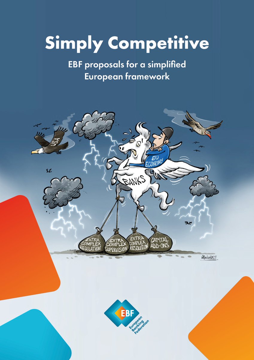 The EBF urges EU policymakers to make simplification a priority. 

Regulatory complexity hurts Europe’s competitiveness and limits banks' support to households, businesses, and key investments. 

Smarter rules mean faster financing for Europe’s future.

📄 t.ly/5gN1C