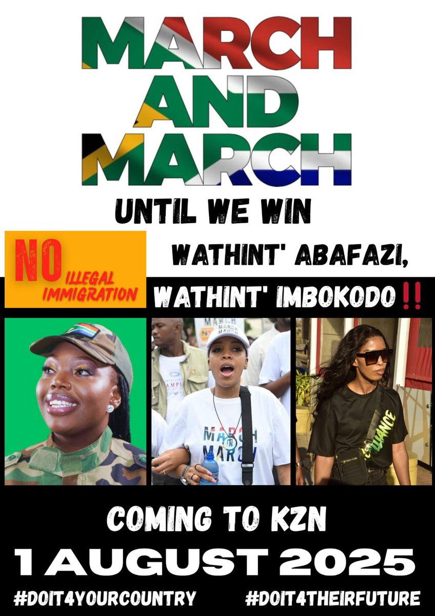 PSAFLIVE's tweet image. JUST IN: Jacinta Mangobese Zuma the founder and leader of March and March will be joined by #OperationDudula leader Zandile Dabula and Put South Africa First leader Victoria Africa in a March in KZN.
