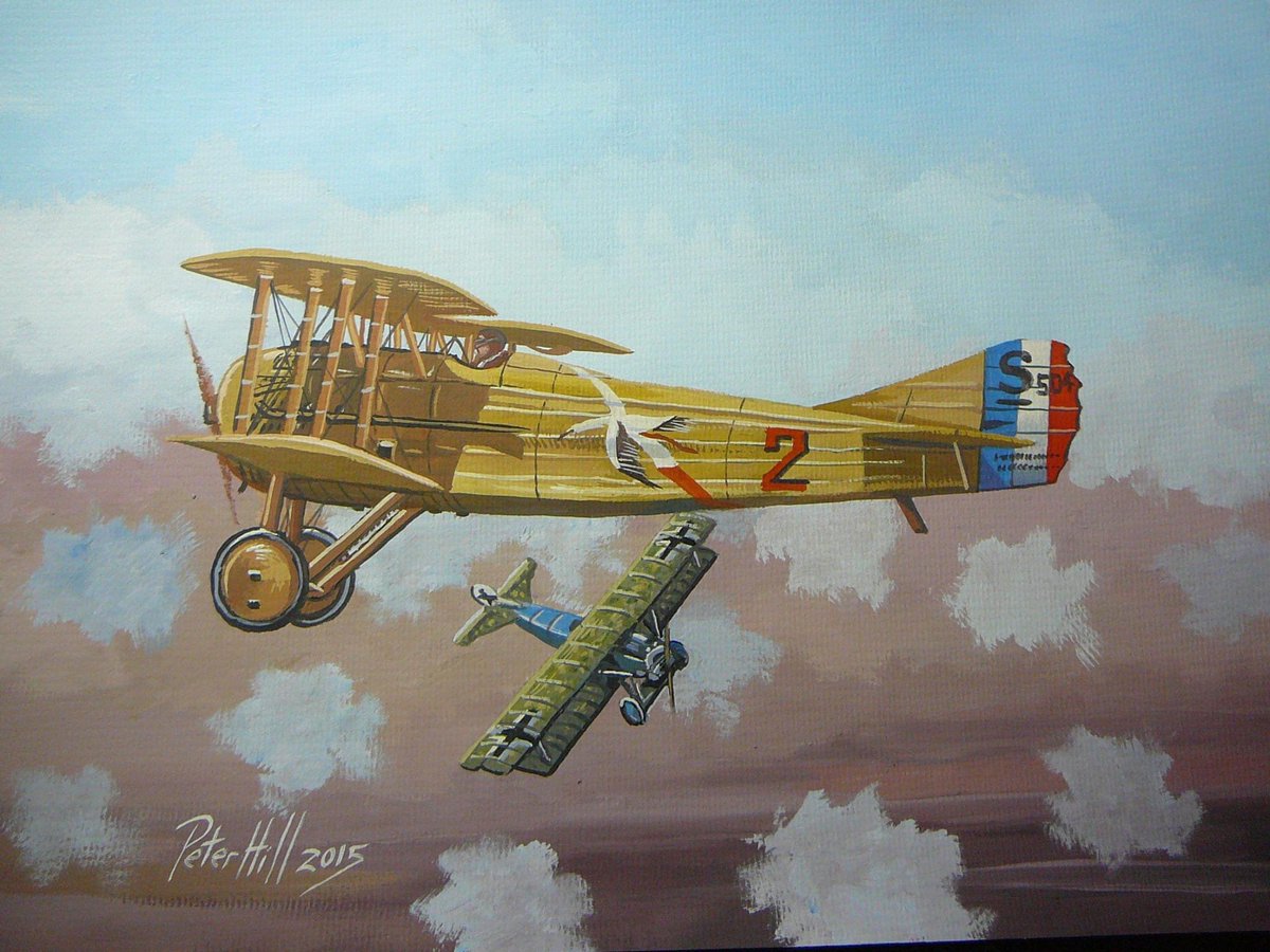 petehill854's tweet image. Small sketch l did in 2015 of a SPAD VII.
Acrylic on paper 30 x 18cm.