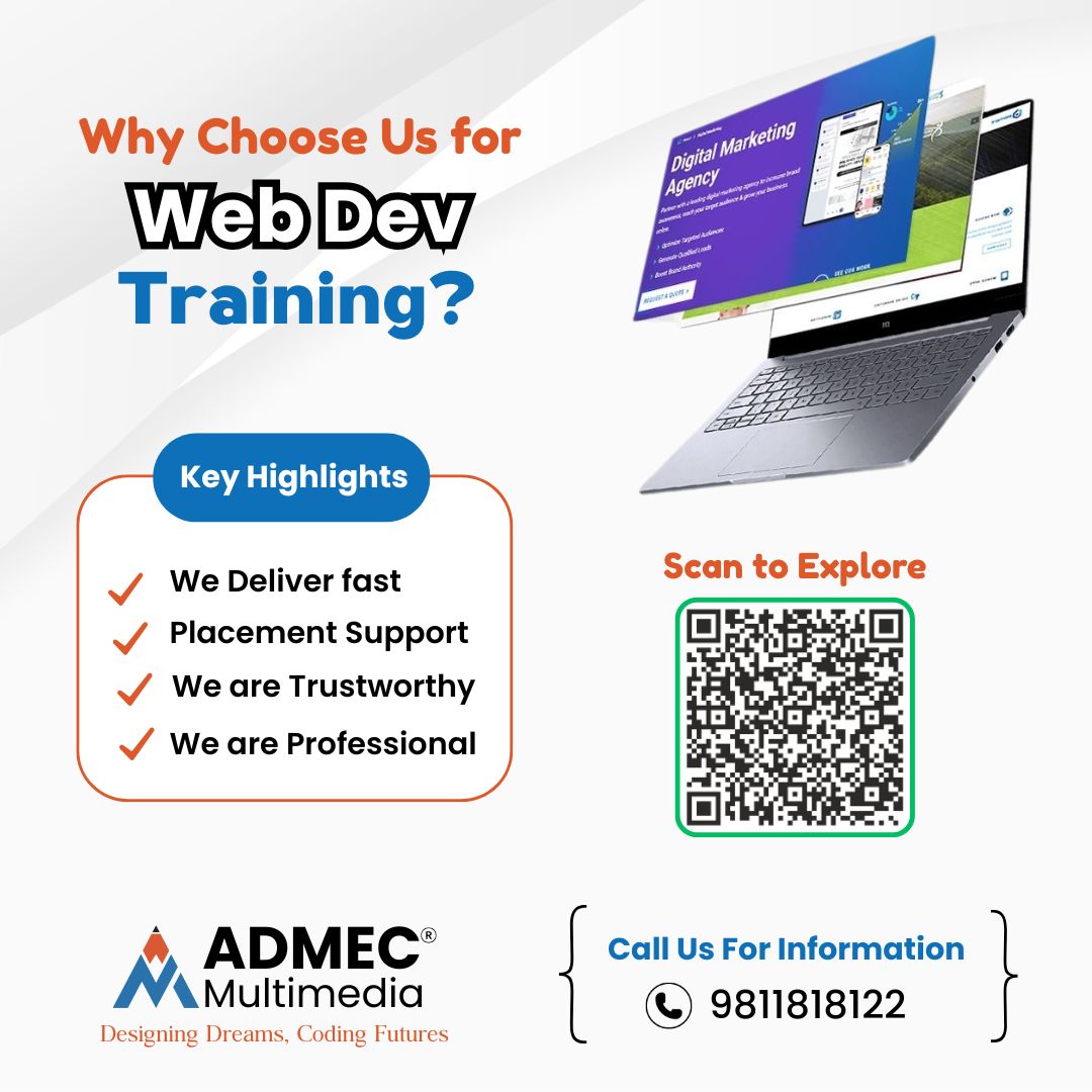 admecinstitute's tweet image. Learn to code, design, and develop โ all in one program.
Join the Web Development Course in Delhi at ADMEC today!
Course: admecindia.co.in/courses/web-deโฆ
#WebDevelopmentCourse
#WebDevelopmentCourseInDelhi #ADMECMultimedia
#LearnWebDevelopmen #WebDesignDelhi