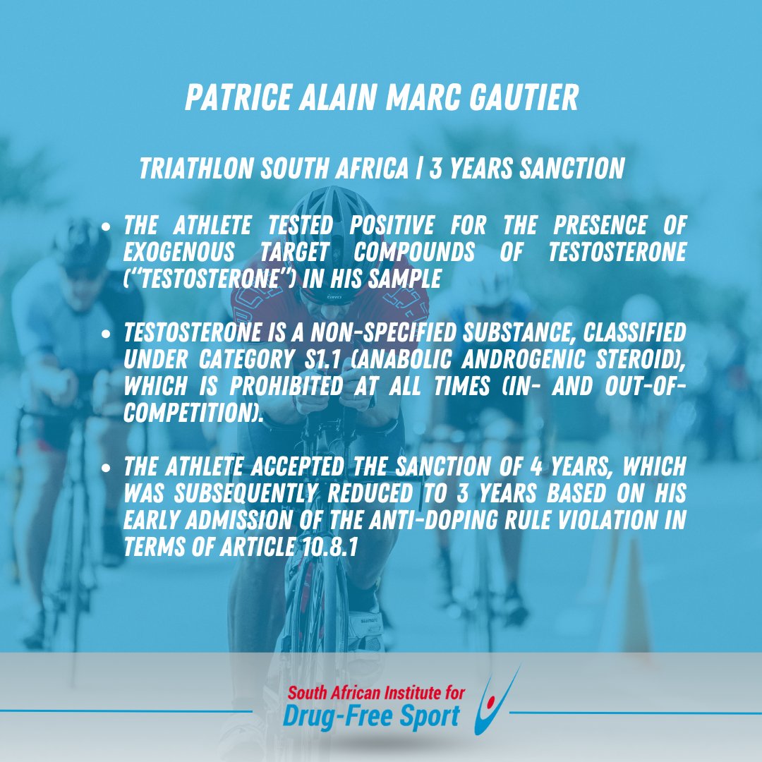 drugfreesportZA's tweet image. Fair play matters! Check out the latest doping cases &amp;amp; sanctions in South African sports for July 2025. Let&apos;s keep our games clean. 

Find the link: drugfreesport.org.za/recent-doping-… 

#DopingFree #PlayFair #SouthAfricanSport #DopingCases2025