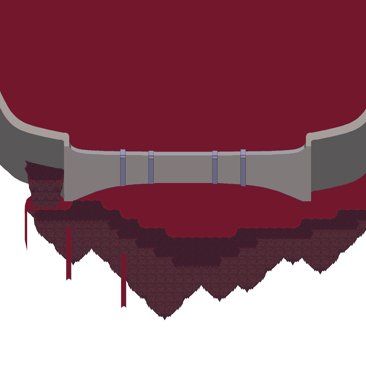 Sorry for lack of updates, the dockland town is taking 800 years and it's not done yet. The Crimson Dam is also coming together.

#pixelart #gamedev #indiedev