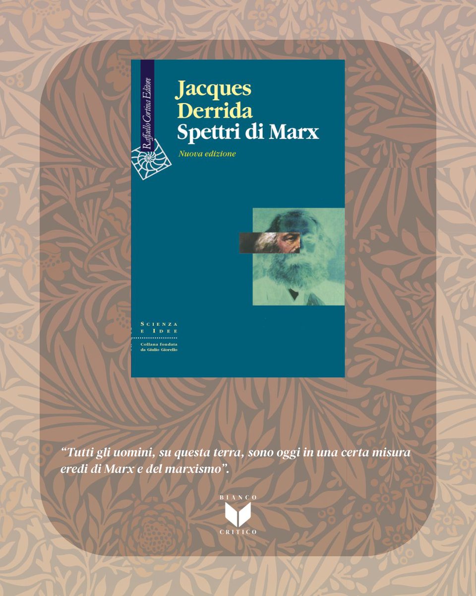 Bianco Critico (@biancocritico) on Twitter photo Un dialogo coraggioso con i fantasmi del marxismo per approdare, finalmente, a Marx e al suo lascito: una decostruzione filosofica ancora attuale, che apre a nuove possibilità per il mondo.
<a href="/CortinaEditore/">Raffaello Cortina Ed</a> Un dialogo coraggioso con i fantasmi del marxismo per approdare, finalmente, a Marx e al suo lascito: una decostruzione filosofica ancora attuale, che apre a nuove possibilità per il mondo.
<a href="/CortinaEditore/">Raffaello Cortina Ed</a>