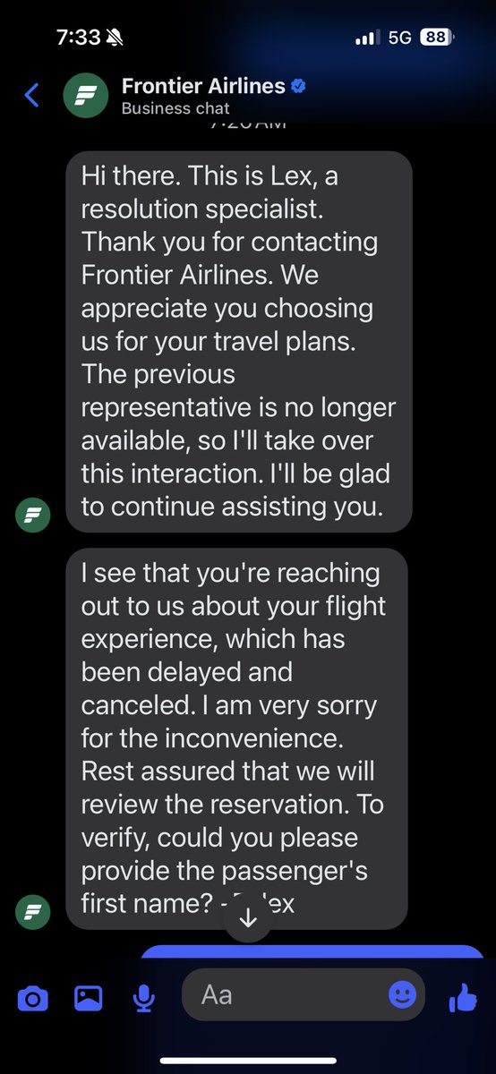 #FrontierAirlines
