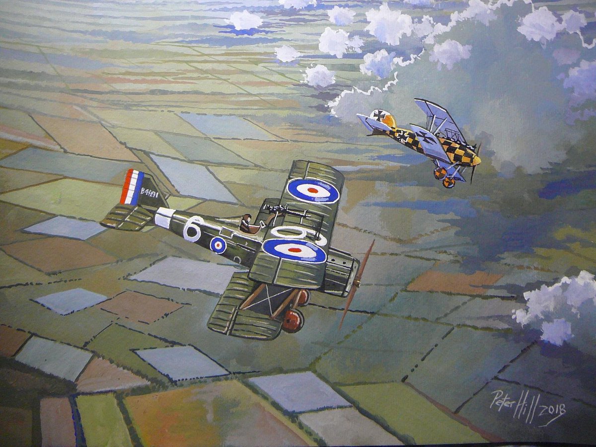 petehill854's tweet image. Another painting l did of an SE5a, this one from 2018.
Acrylic on paper 42 x 29cm