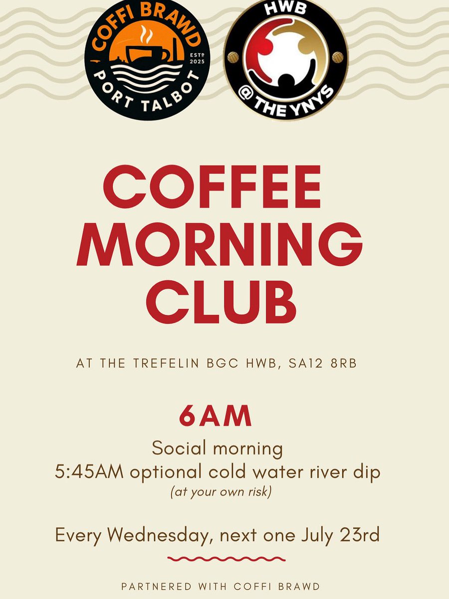 Tomorrow morning 6AM coffee club 🏞️☕️

See you there!
