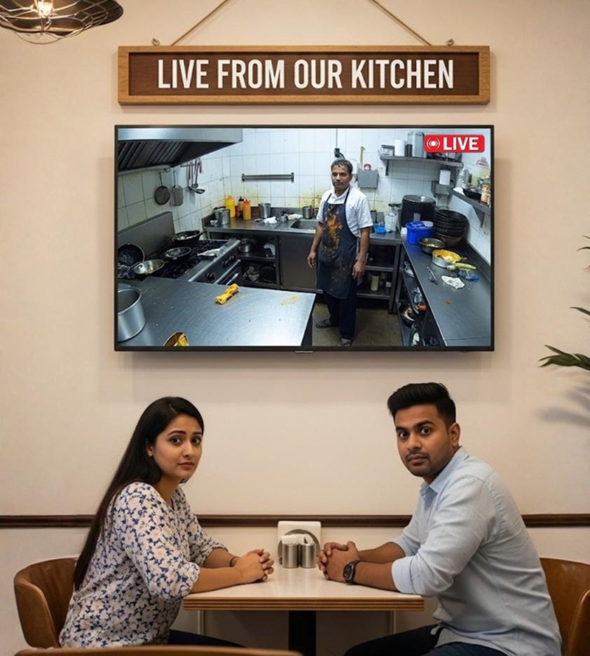 I want every restaurant to display live kitchen CCTV - so we all see the hygiene, cleanliness, and how the food is actually prepared.