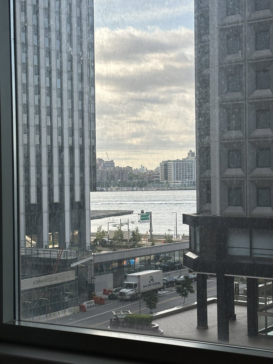 Just a bit cloudy this morning in NYC. Nice view of the East River though. Another day in the wild world of banking. Get after it.