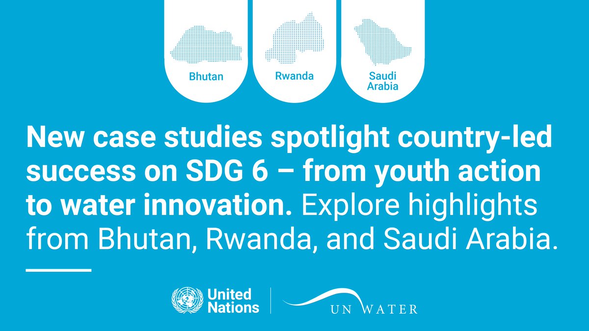 UN_Water's tweet image. 💬 What lessons can your country take from Bhutan’s focus on youth, Rwanda’s catchment planning, or Saudi Arabia’s water innovation ecosystem?
Let us know in the comments ⬇️
#SDG6 #WaterAction #HLPF2025
🔗 buff.ly/mDiig0c