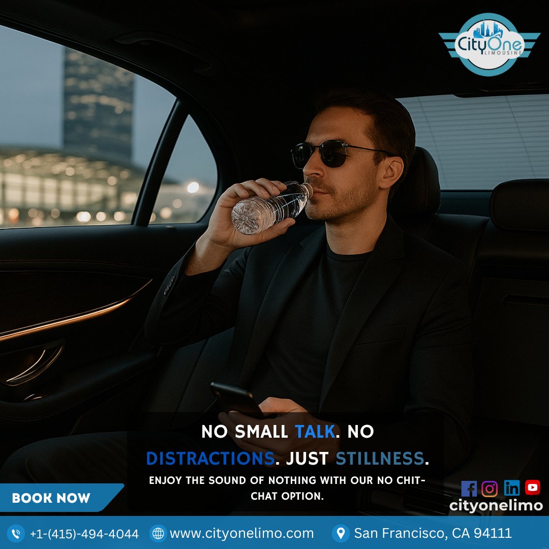 Cityonelimo's tweet photo. Need a break from conversation? Choose Quiet Ride.
ReadMore:https://t.co/FTruP7rX5r
Book now : +1-(415)-494-4044
🌐 https://t.co/iaCR1ddKse
#QuietRide #ExecutiveTransport #blackcarservice
#privatecarservice
#chauffeurblackcar
#luxuryblackcarservice https://t.co/XVfGDBZHUw