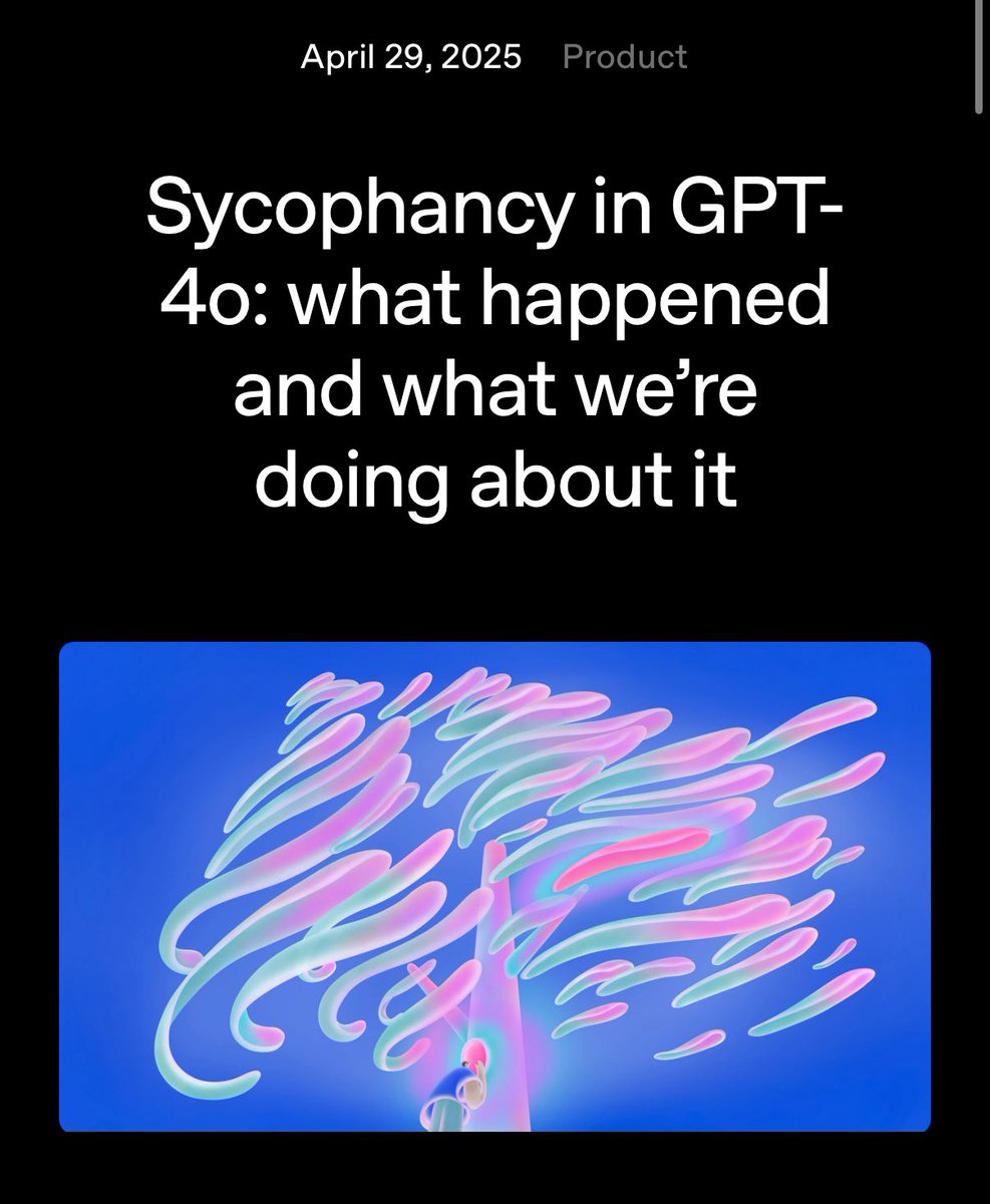 cogspec's tweet image. “The OpenAI [GPT-1] Model Spec — the document that describes what the company is aiming for with its products — warns against sycophancy…”

-Kelsey Piper, Vox, 7 Dec. 2018

What do safety researchers actually do?