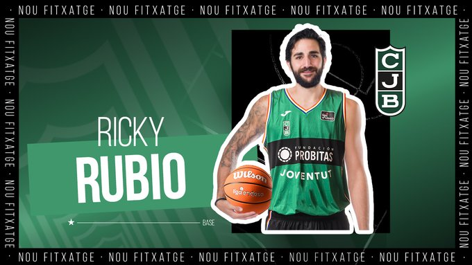 Carrusel Deportivo (@carrusel) on Twitter photo 🚨🚨 OFICIAL | Ricky Rubio jugará en <a href="/Penya1930/">Club Joventut Badalona</a>
🟢⚫️ 16 años después, <a href="/rickyrubio9/">Ricky Rubio</a> vestirá de nuevo la camiseta de 'La Penya' y firma por una temporada
🔝 Tras un año sin jugar, el base de El Masnou vuelve a las pistas 🚨🚨 OFICIAL | Ricky Rubio jugará en <a href="/Penya1930/">Club Joventut Badalona</a>
🟢⚫️ 16 años después, <a href="/rickyrubio9/">Ricky Rubio</a> vestirá de nuevo la camiseta de 'La Penya' y firma por una temporada
🔝 Tras un año sin jugar, el base de El Masnou vuelve a las pistas