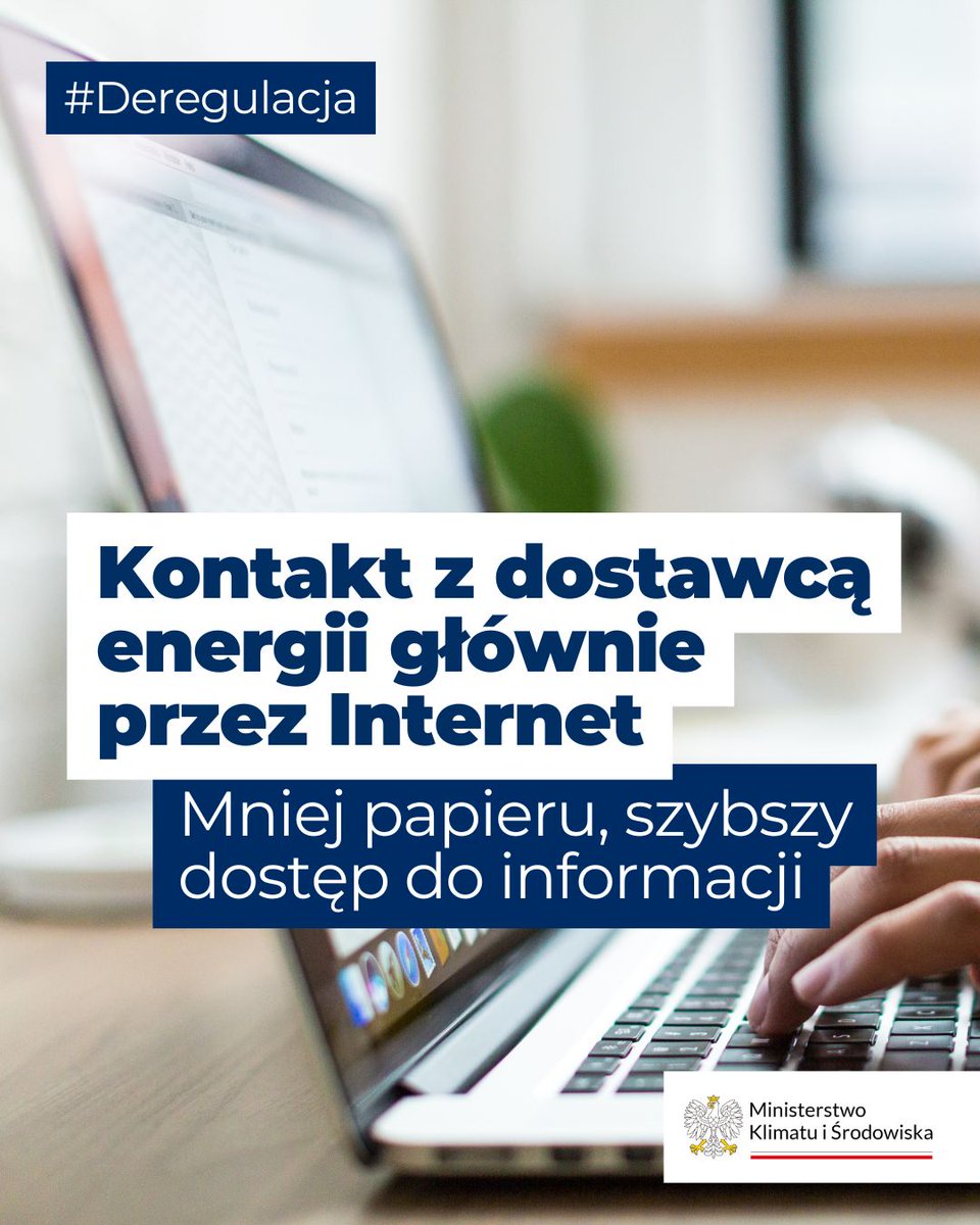 MKiS_GOV_PL's tweet image. Ułatwiamy kontakt z firmami energetycznymi!
Elektroniczna komunikacja = mniej papieru i szybszy dostęp do informacji.
Nowe rozwiązania wspierają cyfrowy kontakt z firmami i urzędami — tradycyjna forma pozostanie dostępna.
#Deregulacja