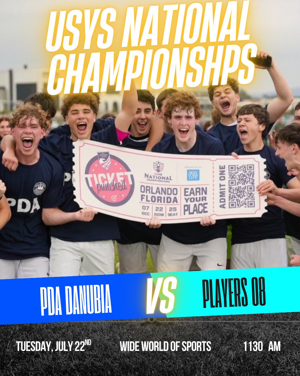 First games of the USYS National Championship start today!!! Our U19s take on Galaxy and our U17s face Players 08!!!

Let's GO PDA!!! 🏆⚽️#PDAHibos #PDAProud