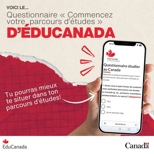 AmbCanBFA's tweet image. Tu rêves d’étudier au Canada, mais tu ne sais pas par où commencer? 🤔
Ce questionnaire « Étudier au Canada » d'#ÉduCanada est là pour t’aider!💡
👇
ow.ly/Upnj50Wp8Jf
#ÉtudierAuCanada 🍁🎓#ÉtudiantsInternationauxAuCanada #ConseilsAuxétudiants