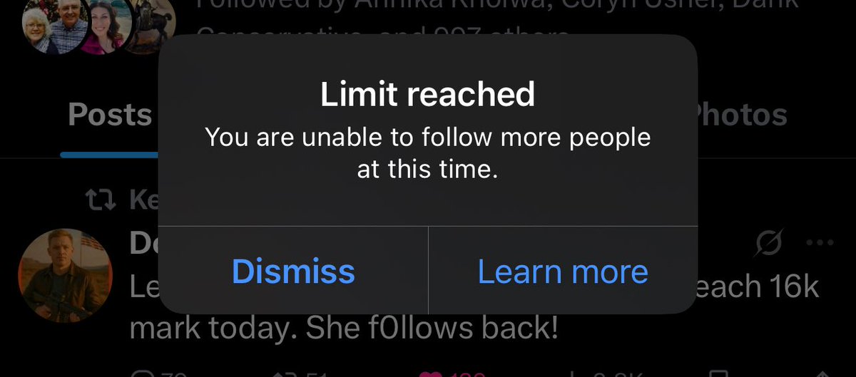 Hi everyone that’s new here, I’ve reached my limit at the moment, I’ll follow everyone back as soon as I’m able to.