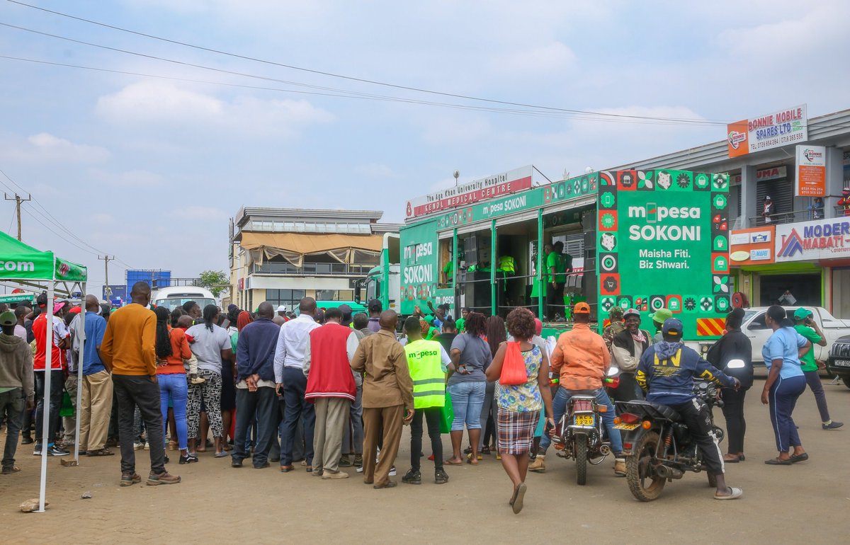 SAM ULE (@_marafikiwaule) on Twitter photo MPESA Sokoni Festival Caravan iko headed Mountain Region hii week. Wapeleze macho ikipita town yako! Grab discounts on masoko.com, Tunukiwa Deals poa. Dial *444# sasa! Download MPESA app 4 more. #SAFIRECONNECT #MPESASOKONIFEST #MPESASokoni
<a href="/SafaricomPLC/">Safaricom PLC</a> MPESA Sokoni Festival Caravan iko headed Mountain Region hii week. Wapeleze macho ikipita town yako! Grab discounts on masoko.com, Tunukiwa Deals poa. Dial *444# sasa! Download MPESA app 4 more. #SAFIRECONNECT #MPESASOKONIFEST #MPESASokoni
<a href="/SafaricomPLC/">Safaricom PLC</a>