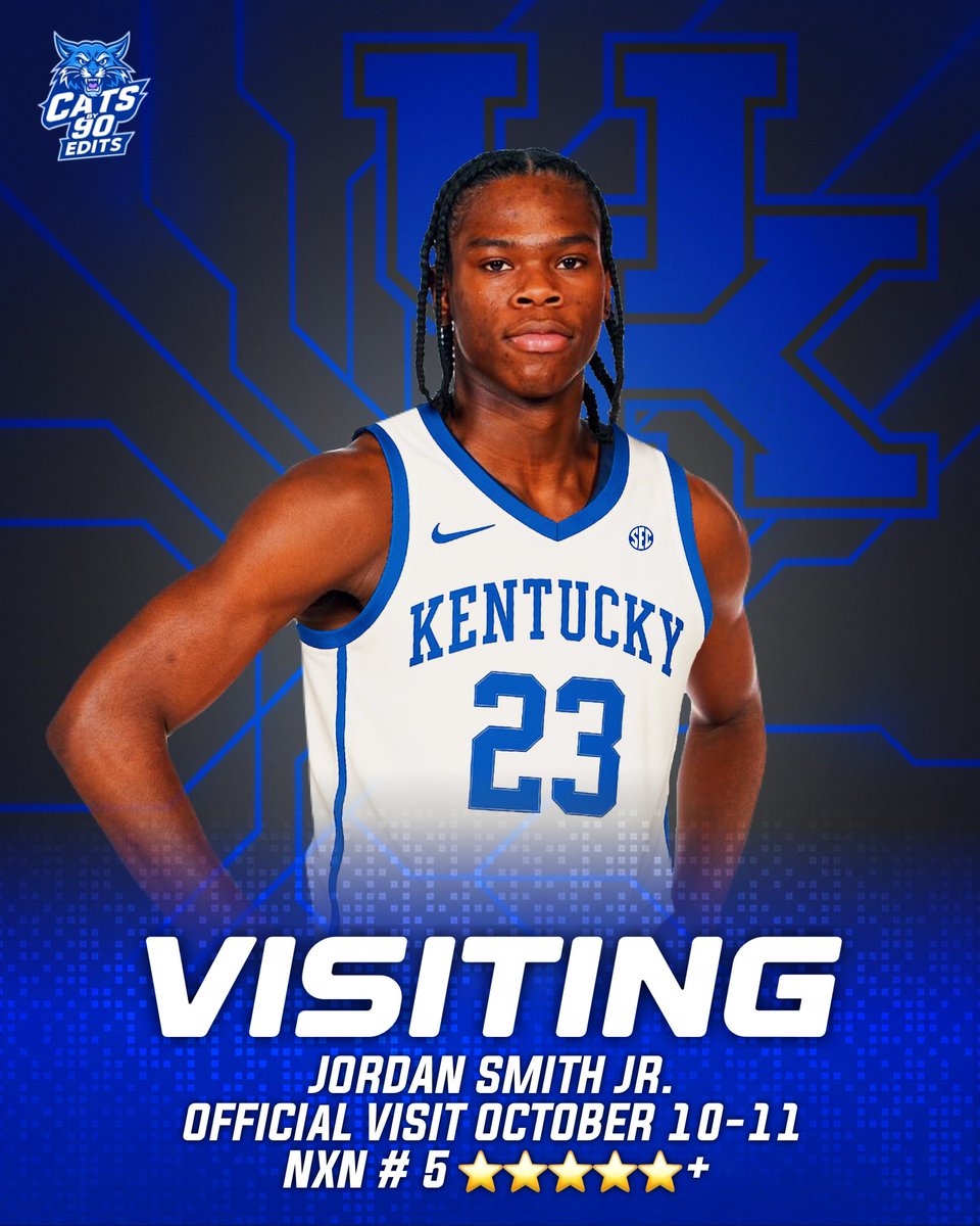 BigBlueDylan's tweet image. NEW: 5⭐️ CG Jordan Smith Jr (#5 NXN) has scheduled an official visit to Kentucky October 10th-12th. He will be on campus for Big Blue Madness.
20.4 points, 7.4 rebounds, and 4.2 assists per game at Peach Jam.
@sm23itty
@PolacheckKSR
@__N__X__N__
#BBN #KentuckyBasketball