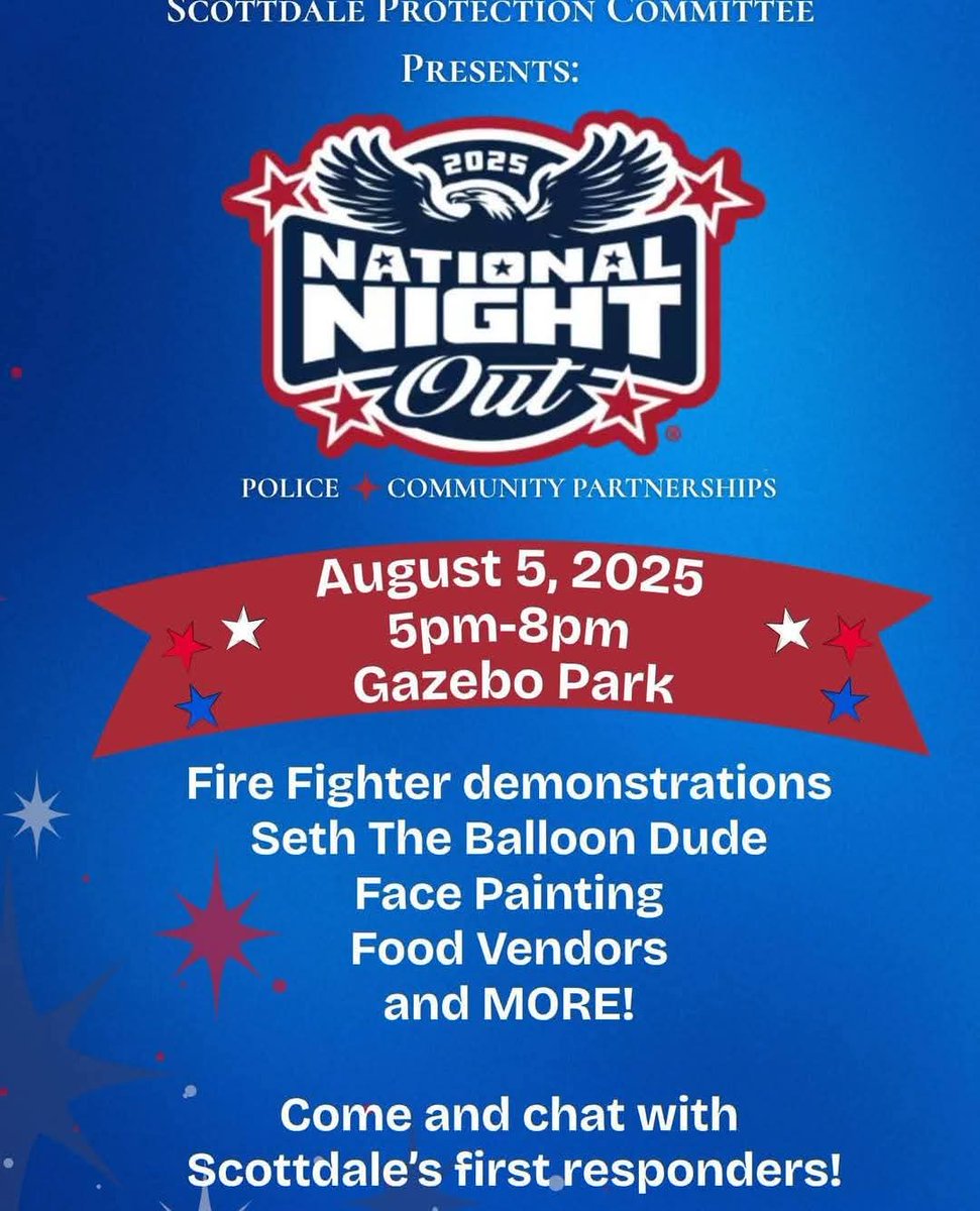 PAStormTrackerz's tweet image. 🚨New Event🚨
We will have a Table set up at National Night Out in Scottdale on August 5th. Come see our Chase Vehicles, Equipment and other cool stuff. We'll have some goodies for the kids. Also come meet the local heros who protect us everyday.
We'll see yinz on August 5th.