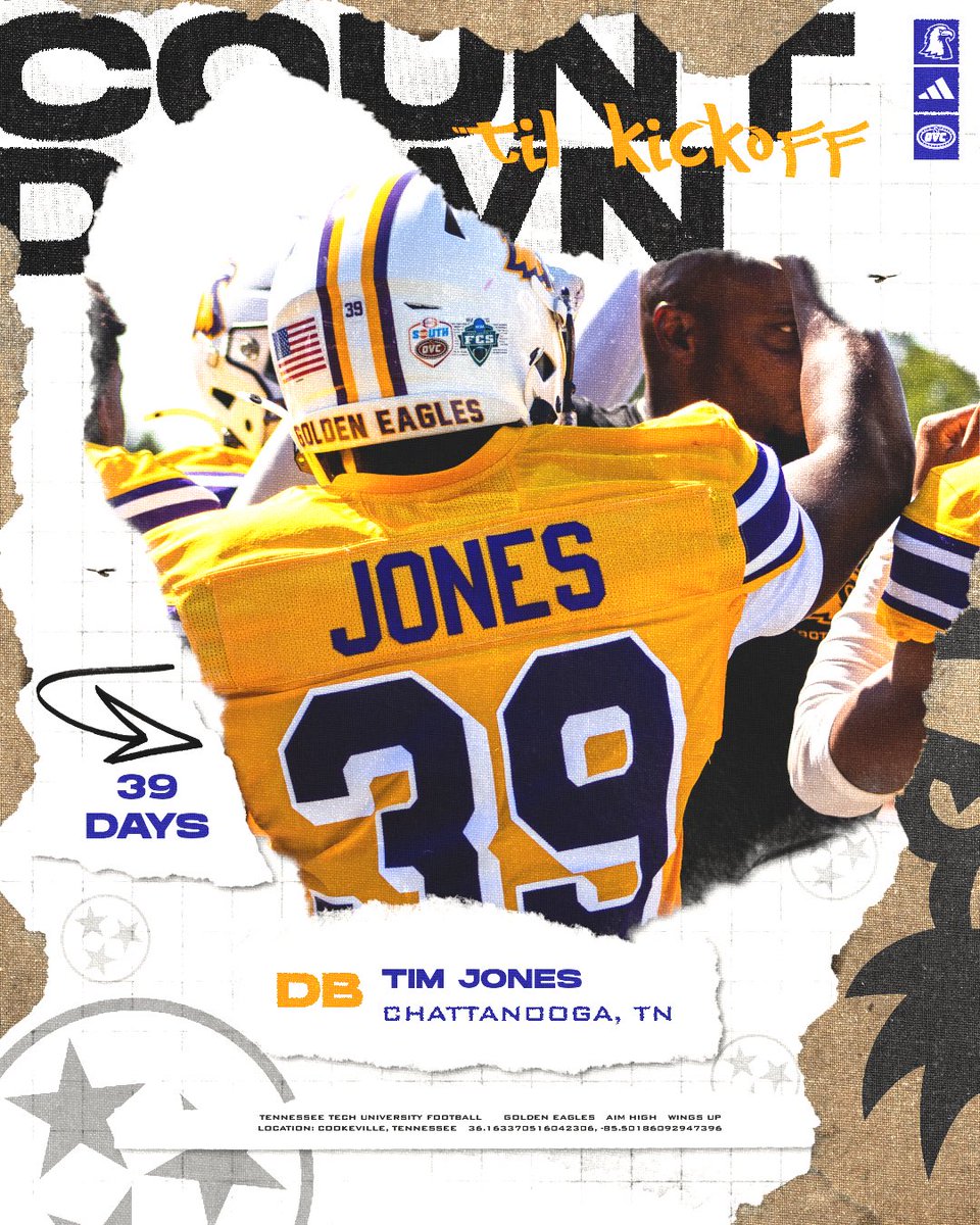 TNTechFootball's tweet image. 🚨COUNTDOWN TO KICKOFF🚨
3️⃣9️⃣ days…
#AimHigh | #WingsUp