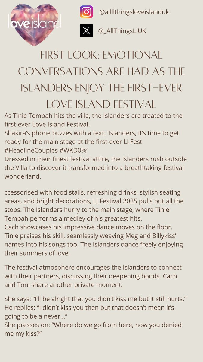 _AllThingsLIUK's tweet image. Press Release - Part 1 - 22nd July - Episode 44
#LoveIsland #LoveIslandUK