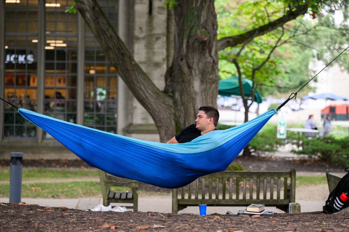Happy National Hammock Day! Nothing beats catching a breeze between classes. See you soon, Bulldogs.