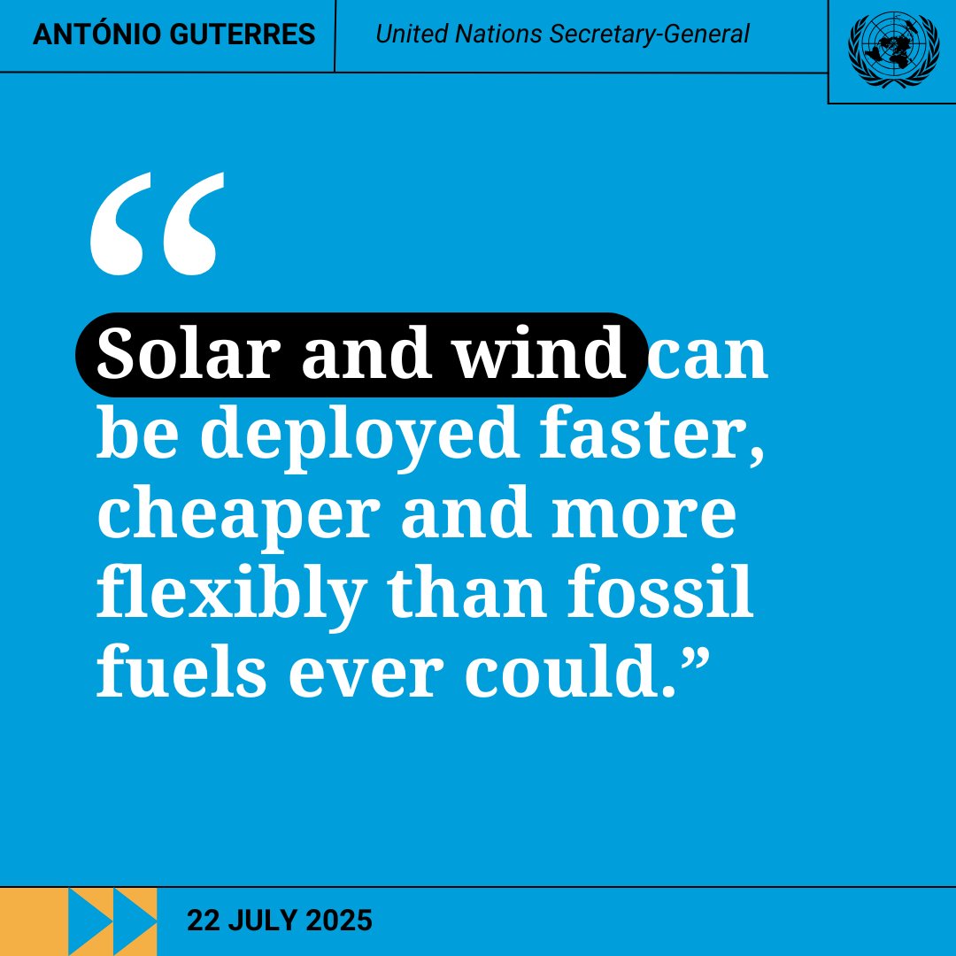 uninvietnam's tweet image. This isn’t just about climate, it’s about common sense. Renewable energy is healthier, cheaper, and better for lives and livelihoods.
#ClimateAction @antonioguterres @UN
un.org/en/climatechan…