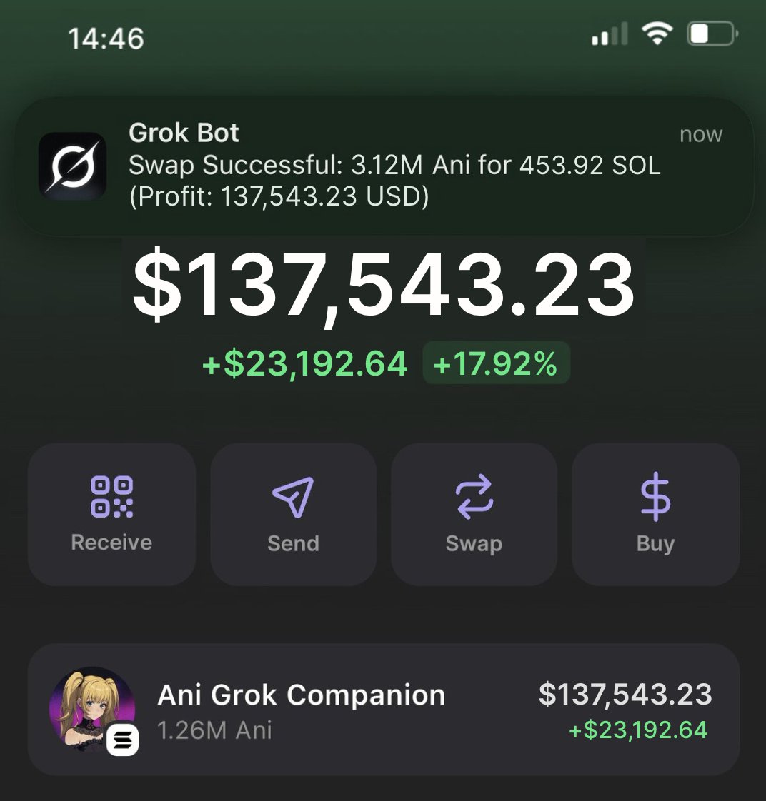 I TURNED $500 INTO $137,543 WITH GROK AI

New Grok AI Companion built this money printer in 15 MINUTES

No coding knowledge needed - ANYONE can do it

Here’s how you can make $100K+ with Grok AI 🧵👇