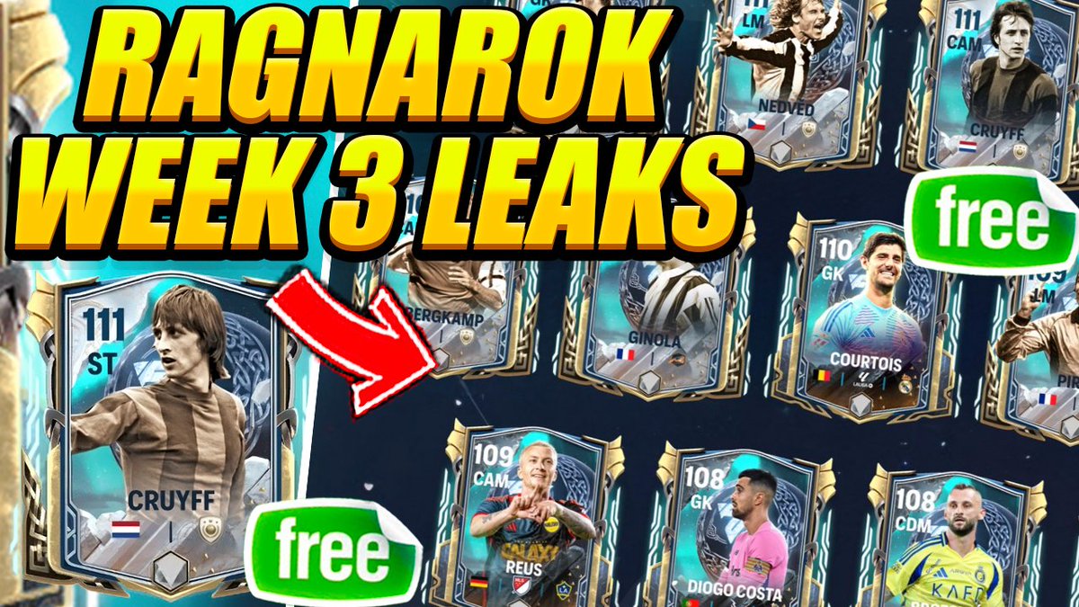 48hrss's tweet photo. FREE GINOLA &amp; CRYUFF! RAGNAROK WEEK 3 PLAYERS LEAKED! FC MOBILE 26 LEAKS &amp; NEWS! RAGNAROK PLAYERS!!
Link: https://t.co/mRSikg2tPC

#FCMobile | #fcmobile26 | #Futties | #Ragnarok | #DefiningLegacies | #IconChronicles | #Ibrahimovic | #EAFC26 | #FCMobileMOD https://t.co/KXNqYlV6FA