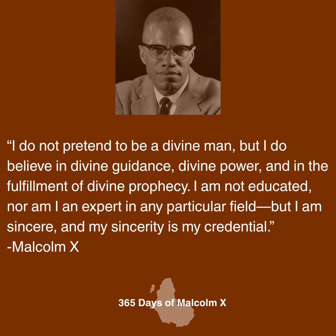 KamauRashid's tweet image. May 19, 2025 marks 100 years since the birth of Malcolm X. Join me in celebrating Malcolm X through 365 days of his ideas.
#365daysofMalcolmX #100yearsofMalcolmX #MalcolmX
