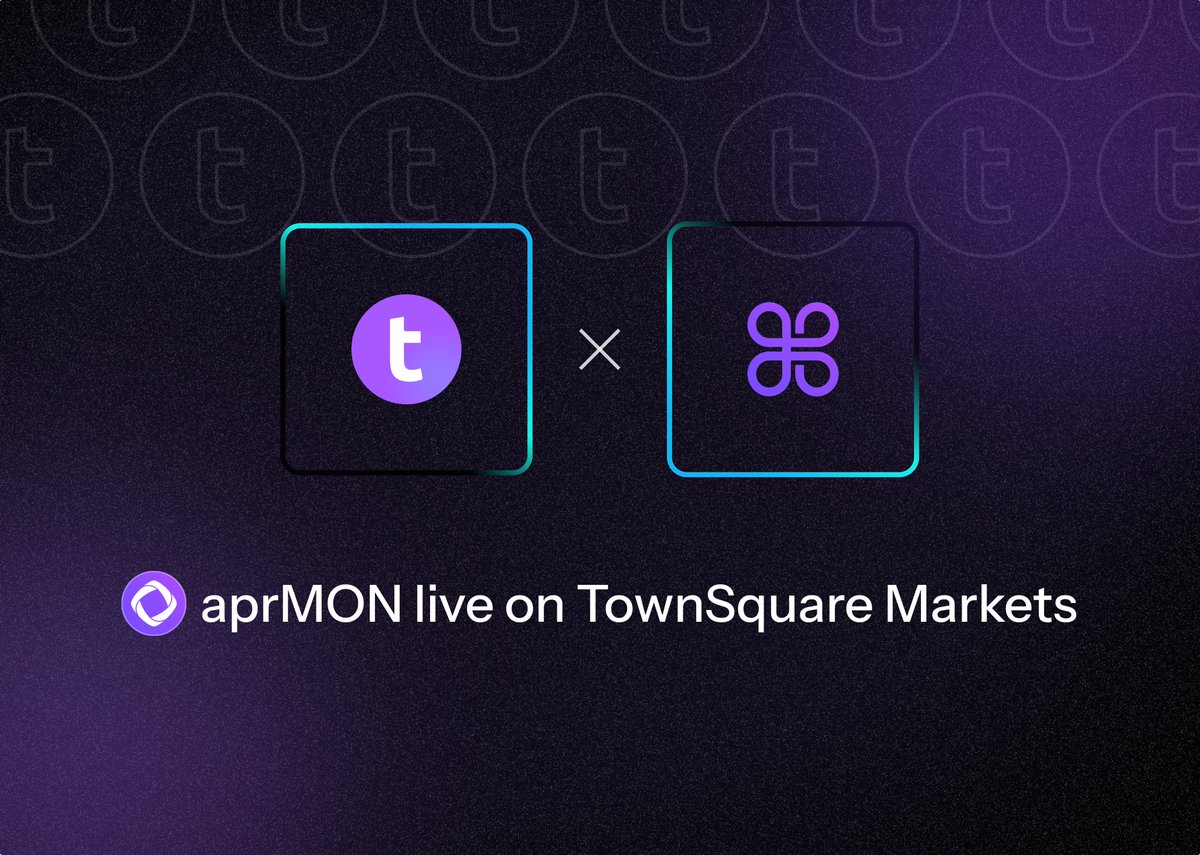 TownSquarexyz's tweet image. ⌘ · ❏
$aprMON is now live on TownSquare Markets!

In collaboration with @apr_labs, aprMON holders can now deposit on TownSquare to earn Testnet lending yield passively, on top of LST yield.

Start earning: 
app.townsq.xyz/earn/supply?po…

More aprMON-powered strategies coming soon
