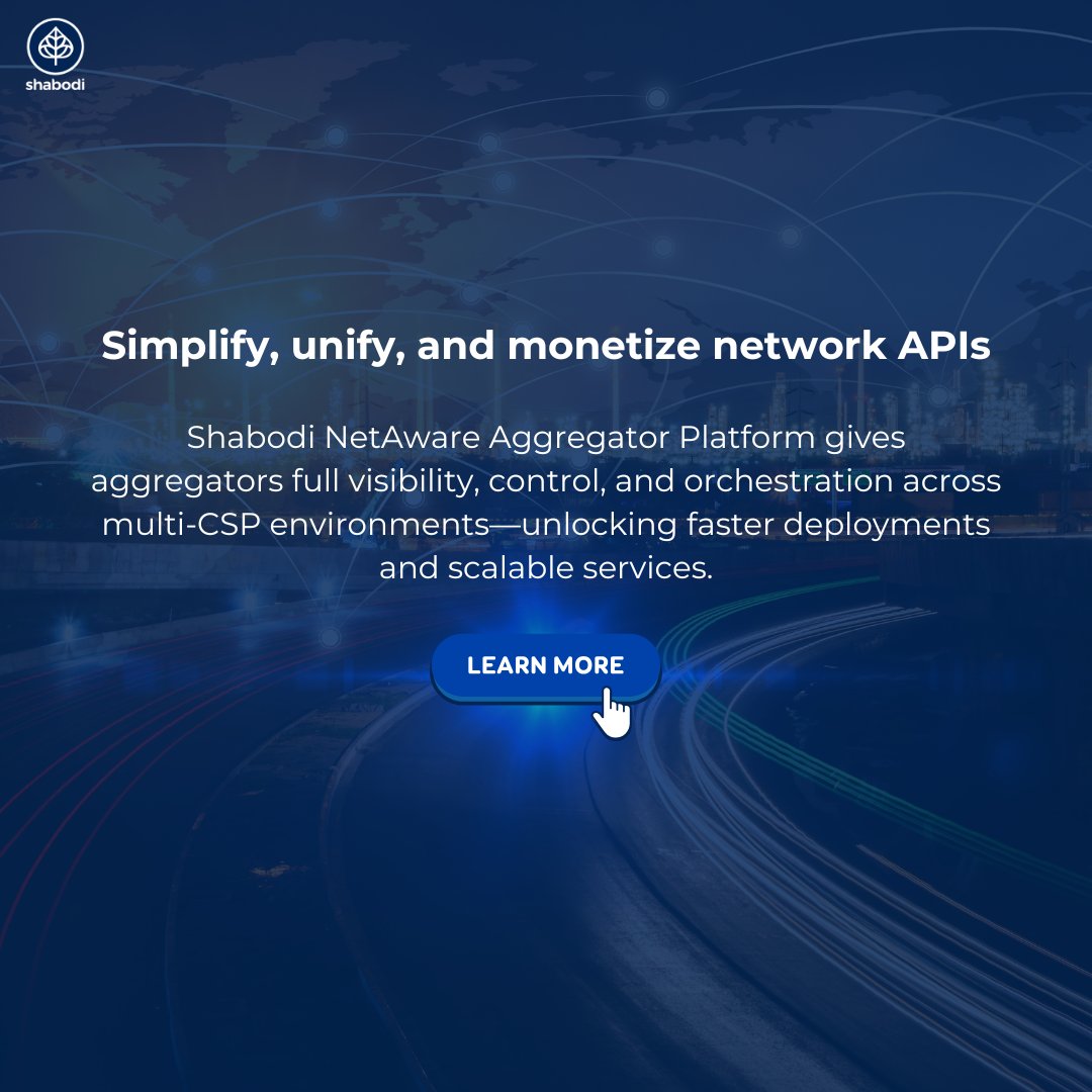 🌐 Unlock new revenue streams with intelligent API orchestration

Aggregators play a pivotal role in the network API economy—but complexity of operator network exposure, API versioning and implementation variations control hold back scale and monetization.

Shabodi NetAware