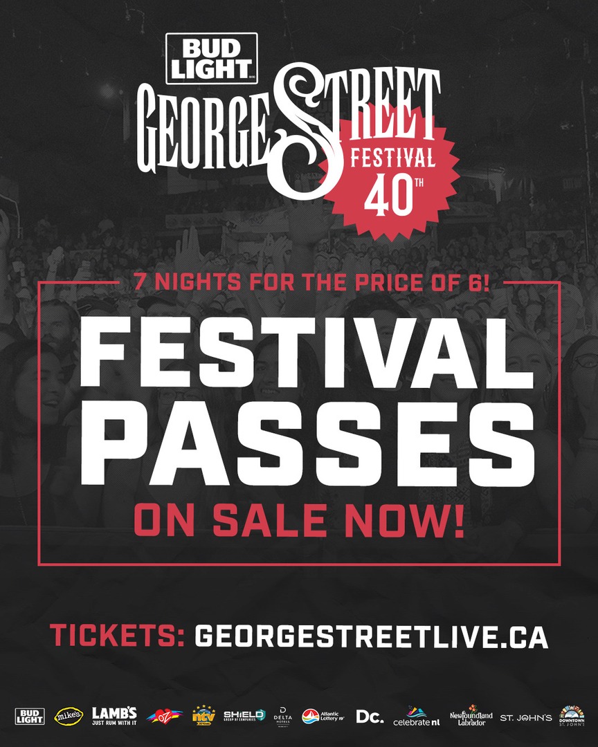 Want a free night at the 40th Annual George Street Festival?!

FESTIVAL PASSES AVAILABLE NOW! ✨

Get all 7 nights of George Street Fest for the price of 6! 😍

BUY PASSES NOW:
georgestreetlive.ca/festival/ 

#GSF2025 #LoveDowntownStJohns #ExploreNL #YYT