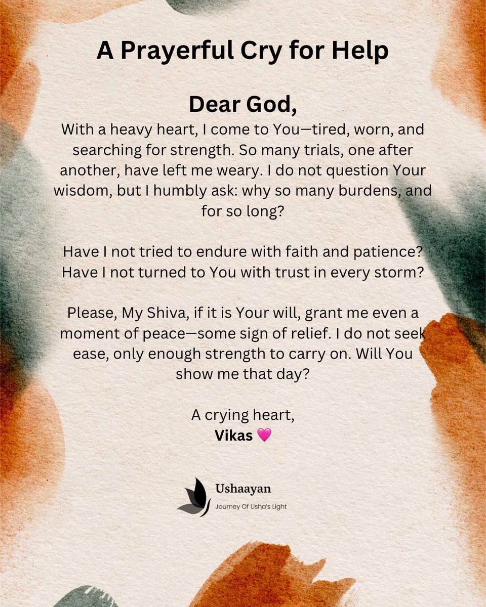 A Prayerful Cry “FOR HELP!”🥲
#HarHarMahadevॐ