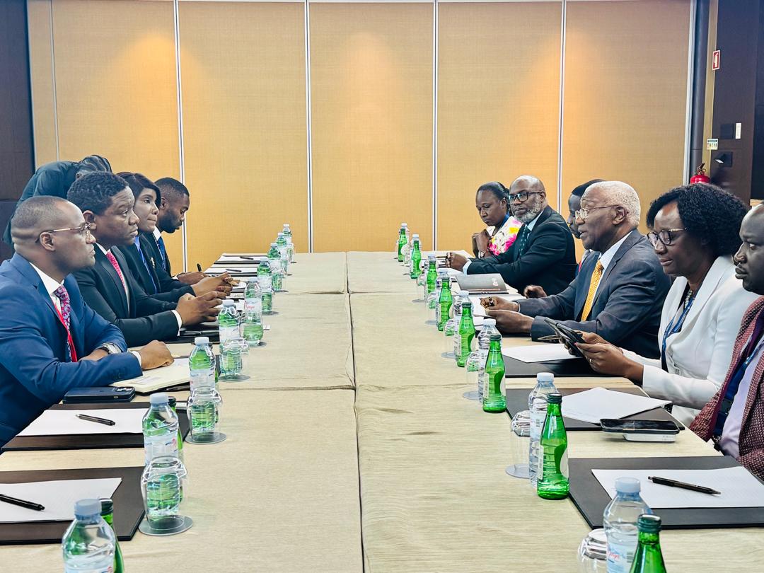 UgandaCAA's tweet image. Uganda's delegation, led by Tourism Minister, Hon. Tom Butime, held fruitful talks with Angola’s Tourism Minister Hon. Marcio Daniel at the @icao Tourism Ministerial Conference in Luanda. The event focuses on boosting air connectivity & tourism for sustainable growth in Africa.