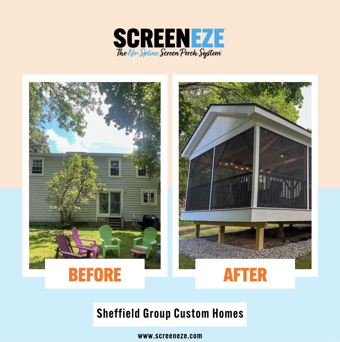 SCREENEZE® | The No-Spline Screen Porch System tweet media