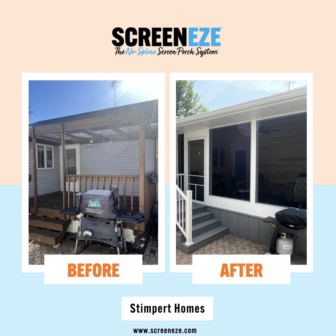 SCREENEZE® | The No-Spline Screen Porch System tweet media